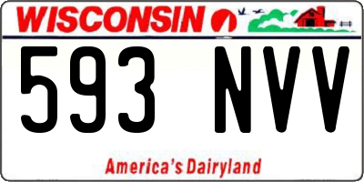 WI license plate 593NVV
