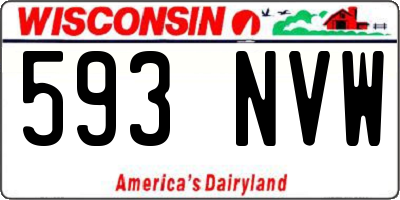 WI license plate 593NVW
