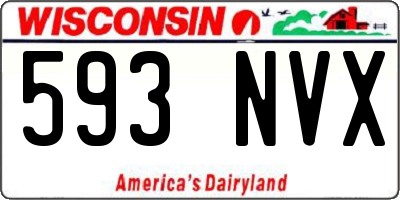 WI license plate 593NVX