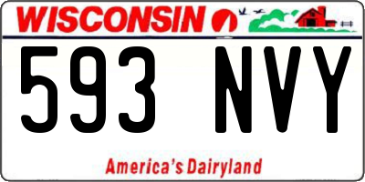 WI license plate 593NVY