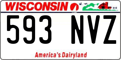 WI license plate 593NVZ