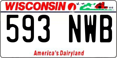 WI license plate 593NWB
