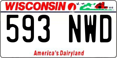 WI license plate 593NWD