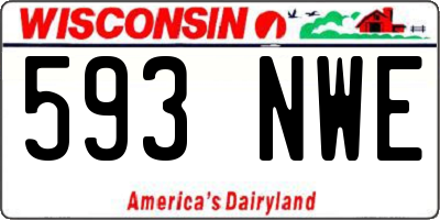 WI license plate 593NWE