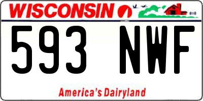 WI license plate 593NWF