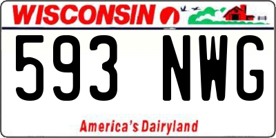 WI license plate 593NWG
