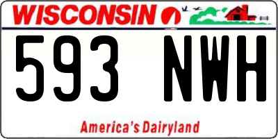 WI license plate 593NWH