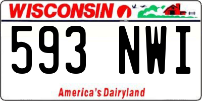 WI license plate 593NWI