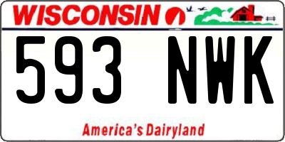 WI license plate 593NWK