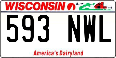 WI license plate 593NWL