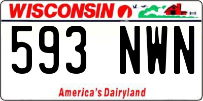 WI license plate 593NWN
