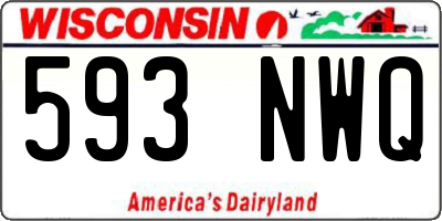 WI license plate 593NWQ
