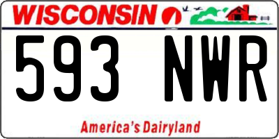 WI license plate 593NWR