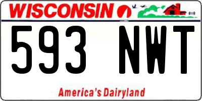 WI license plate 593NWT