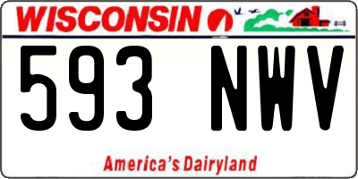 WI license plate 593NWV