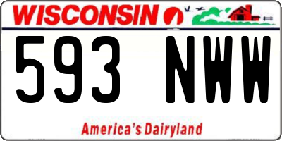 WI license plate 593NWW