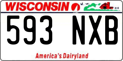 WI license plate 593NXB