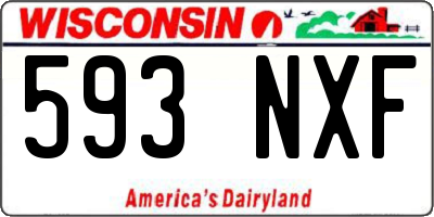 WI license plate 593NXF