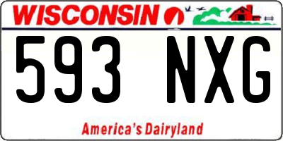 WI license plate 593NXG