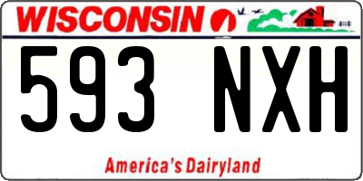 WI license plate 593NXH