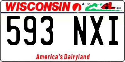 WI license plate 593NXI