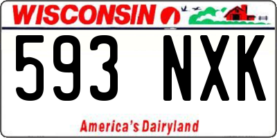 WI license plate 593NXK