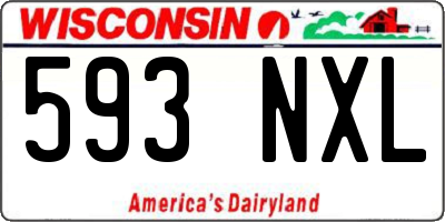 WI license plate 593NXL