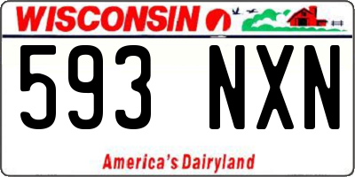 WI license plate 593NXN