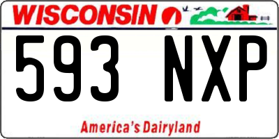 WI license plate 593NXP