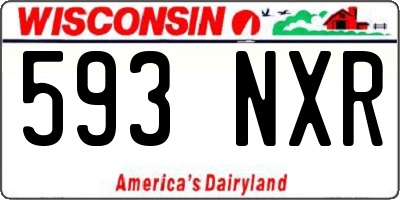 WI license plate 593NXR
