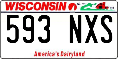 WI license plate 593NXS