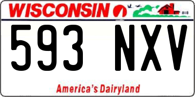 WI license plate 593NXV