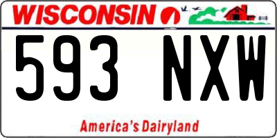 WI license plate 593NXW