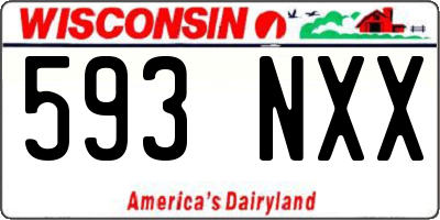 WI license plate 593NXX