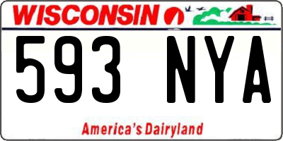 WI license plate 593NYA
