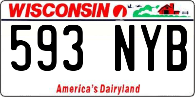 WI license plate 593NYB