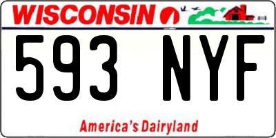 WI license plate 593NYF