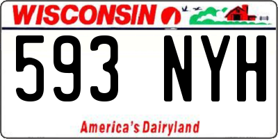 WI license plate 593NYH