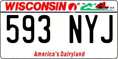 WI license plate 593NYJ