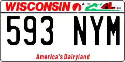 WI license plate 593NYM
