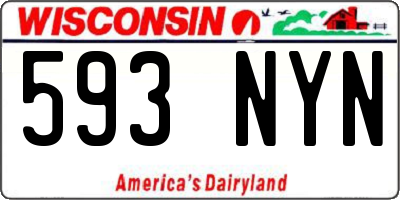 WI license plate 593NYN