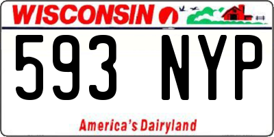 WI license plate 593NYP