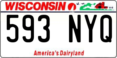 WI license plate 593NYQ