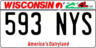 WI license plate 593NYS