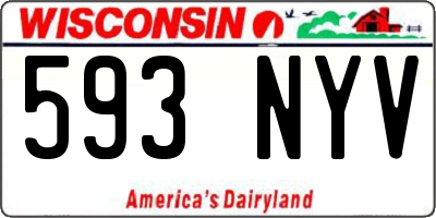 WI license plate 593NYV