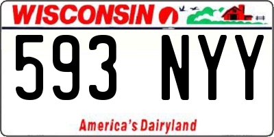 WI license plate 593NYY