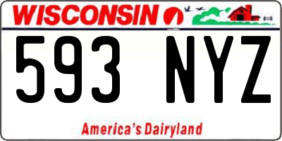 WI license plate 593NYZ