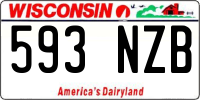 WI license plate 593NZB