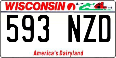 WI license plate 593NZD