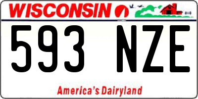 WI license plate 593NZE